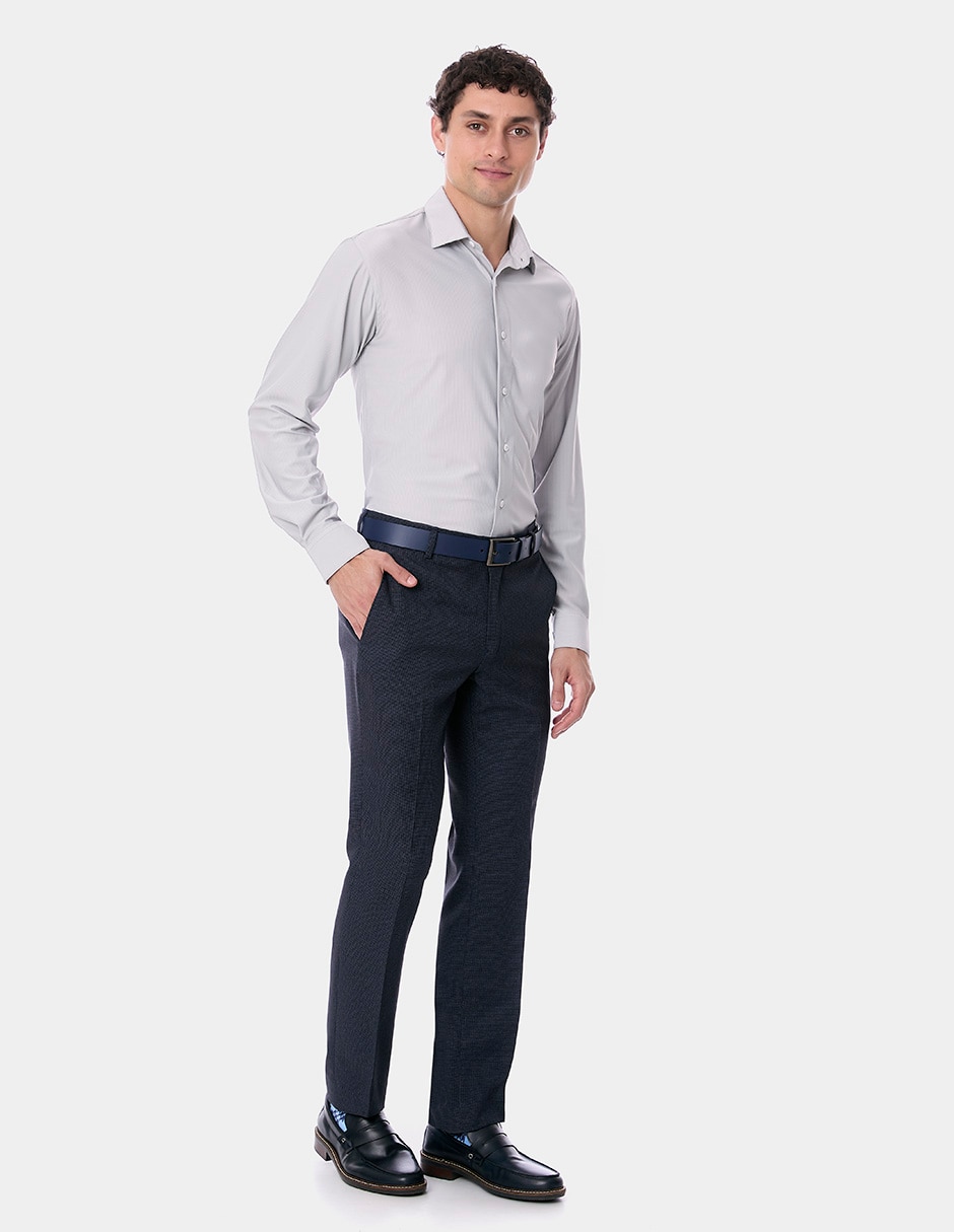 Camisa formal manga larga para hombre 5