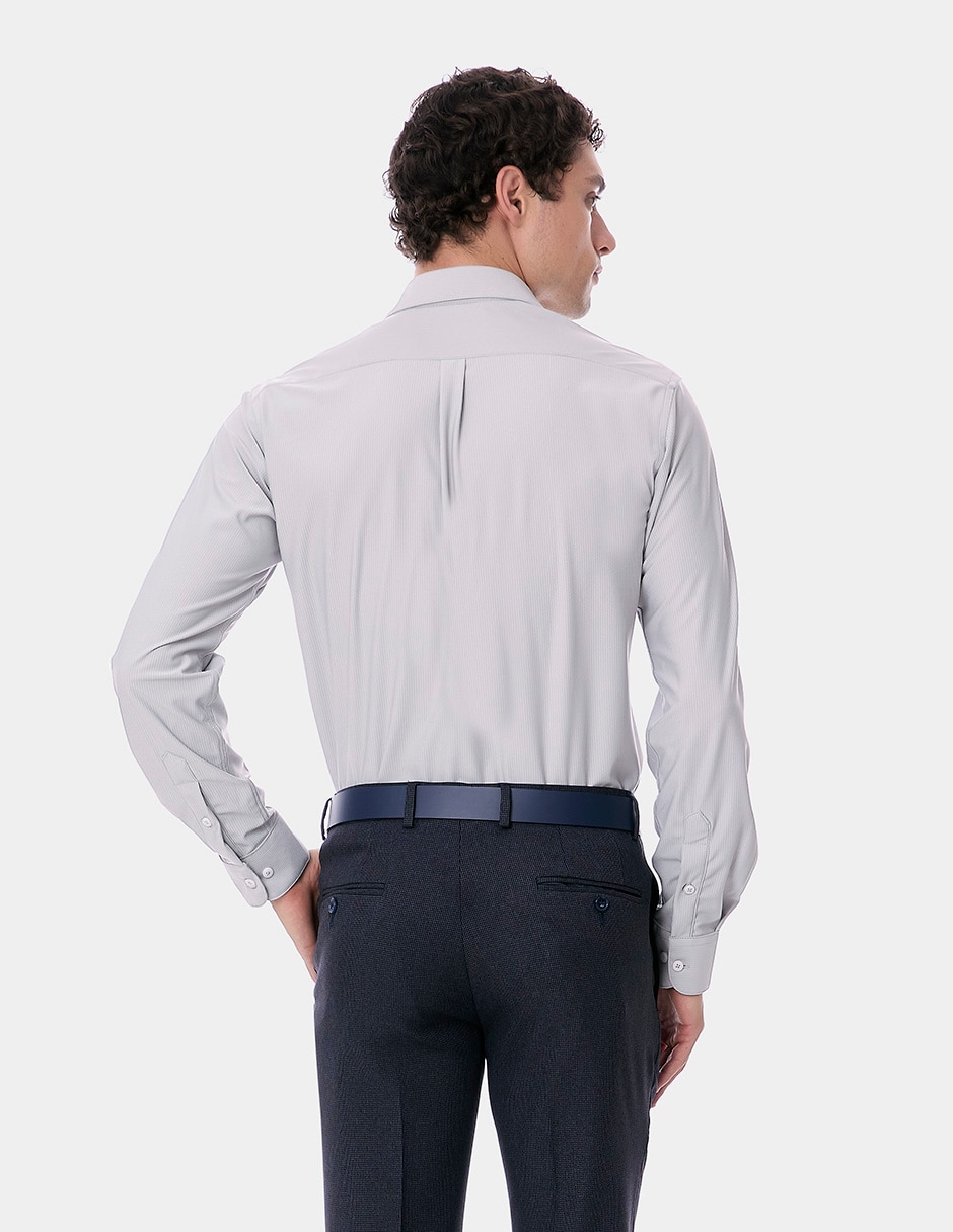 Camisa formal manga larga para hombre 7