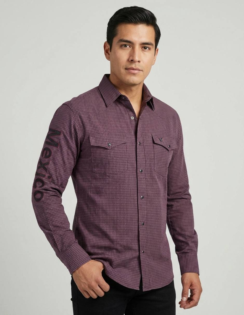 Casual Pavini manga larga para hombre