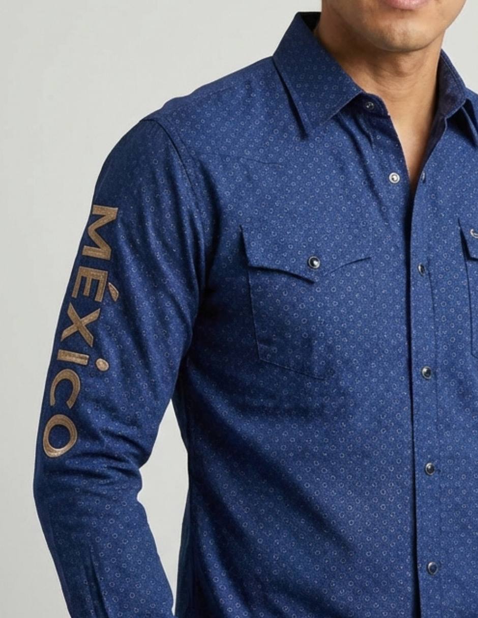 Casual Pavini manga larga para hombre