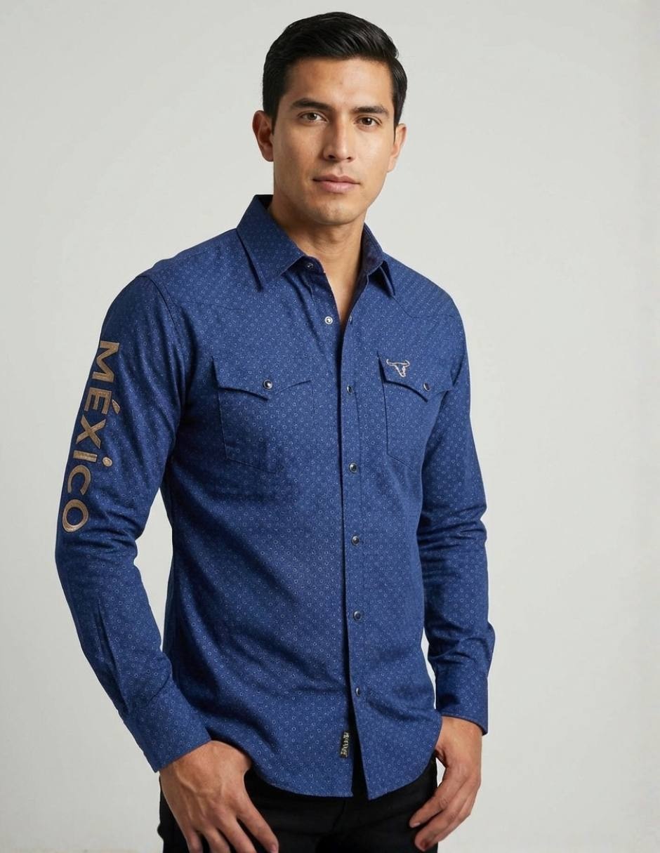 Casual Pavini manga larga para hombre