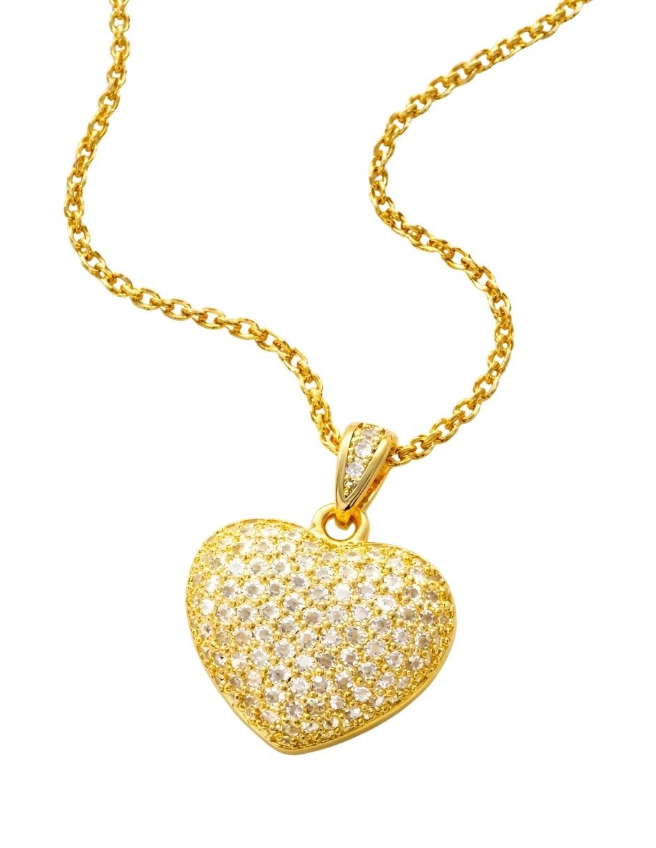 Collar de corazón Zvezda aurore 18 K con acabado chapa de oro