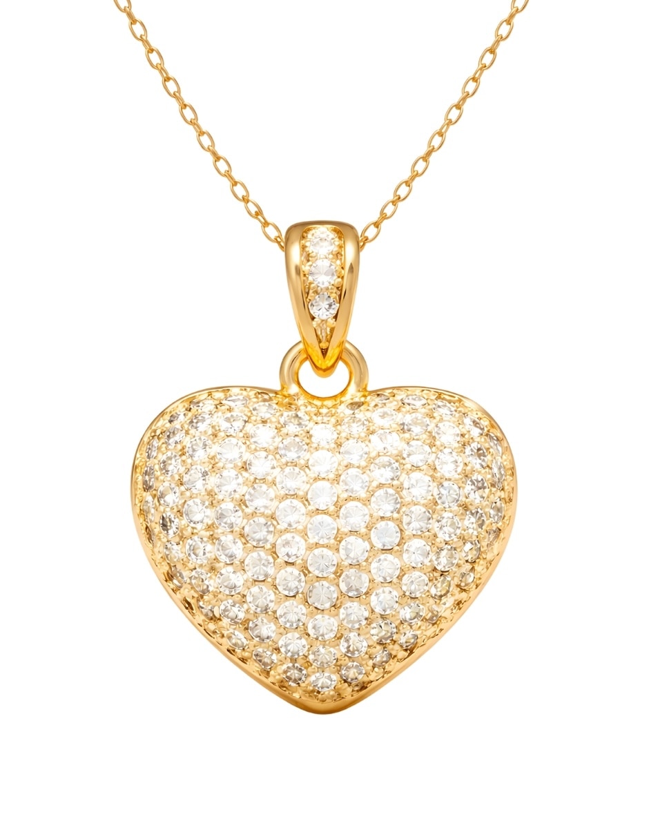 Collar de corazón aurore 18 K con acabado chapa de oro