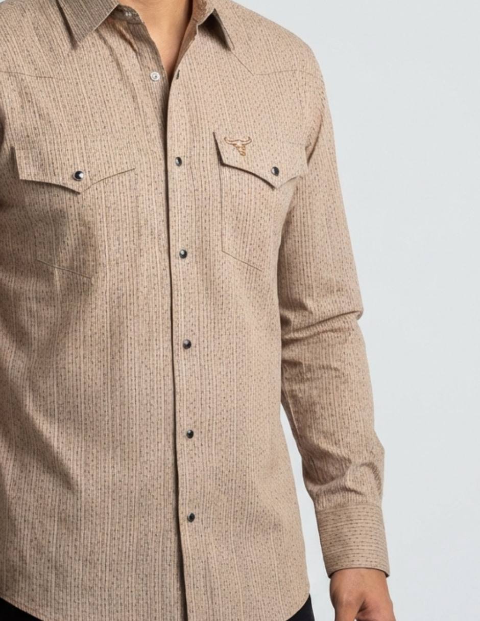 Casual Pavini manga larga para hombre