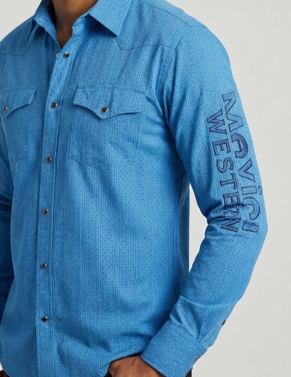 Casual Pavini manga larga para hombre