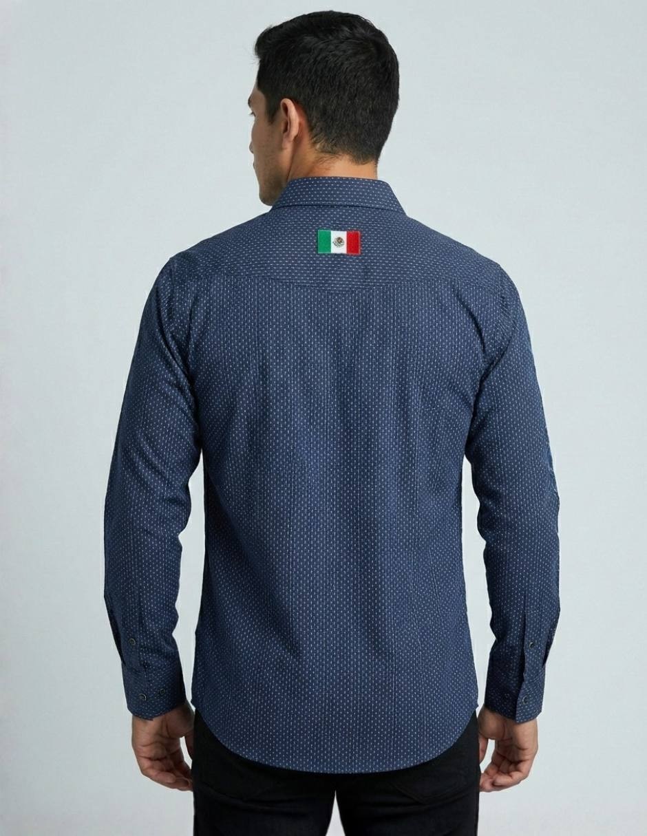 Casual Pavini manga larga para hombre