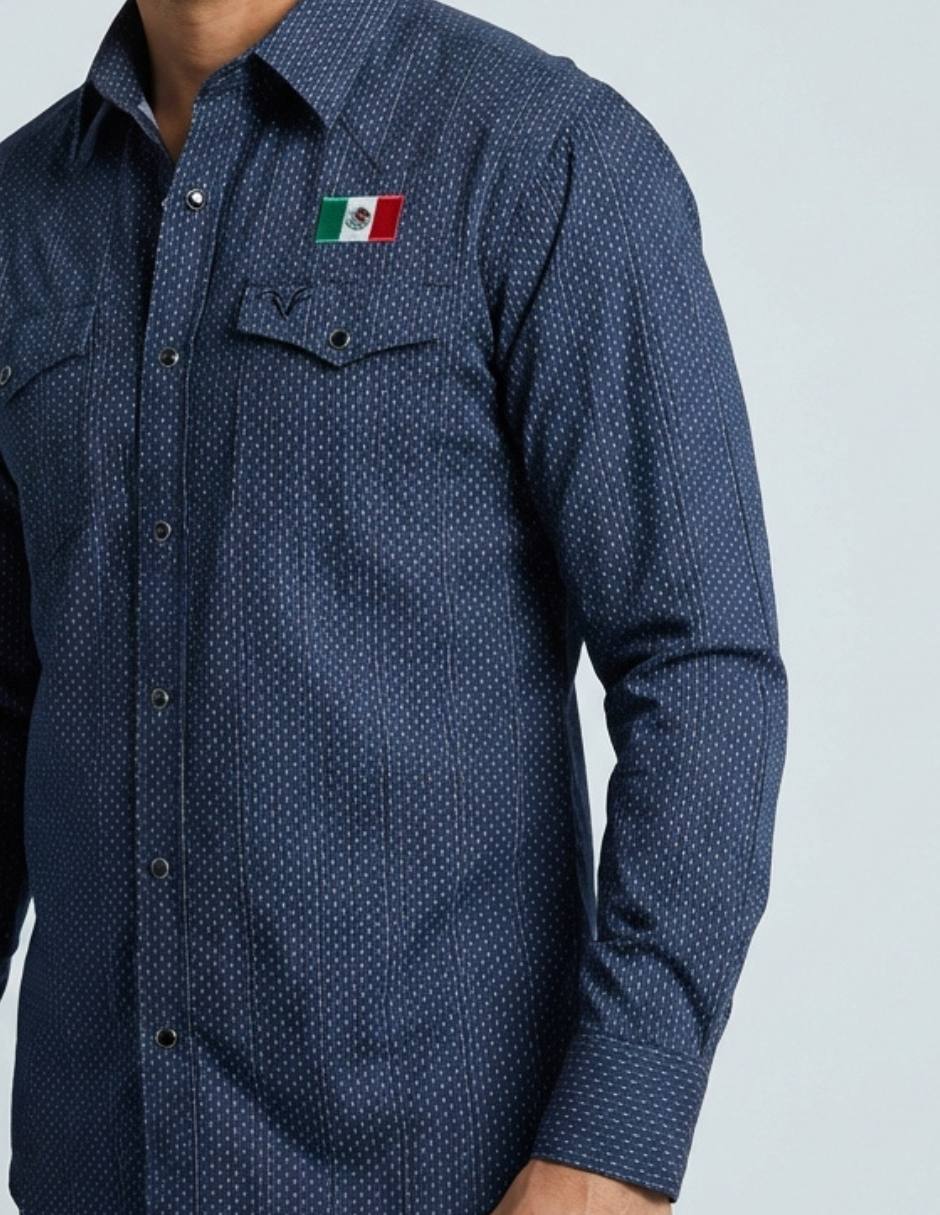 Casual Pavini manga larga para hombre