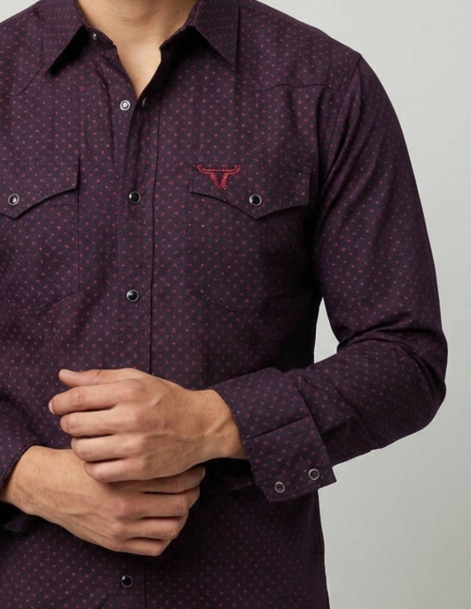 Casual Pavini de algodón manga larga para hombre