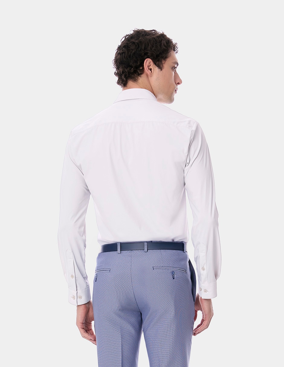 Camisa/Sobrecamisa Formal de (si aplica) Mezcla de materiales manga Larga para hombre 5
