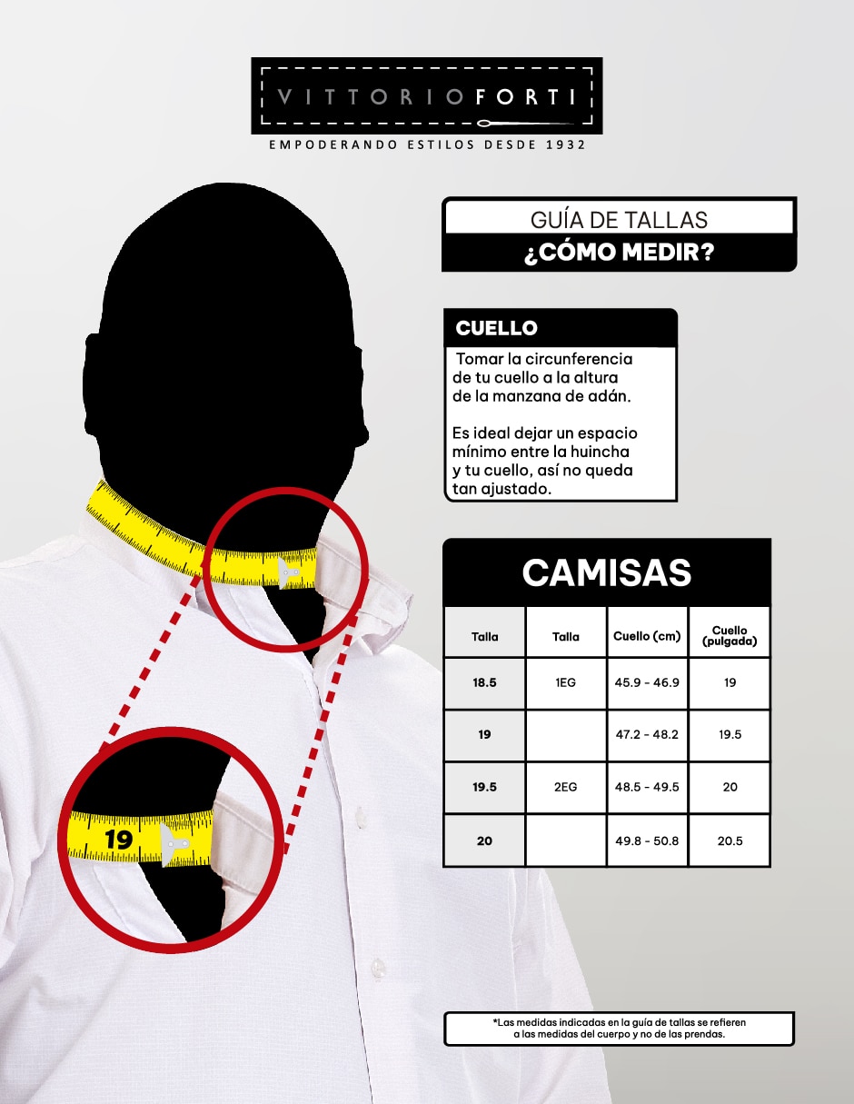 Camisa de vestir Vittorio Forti manga larga para hombre