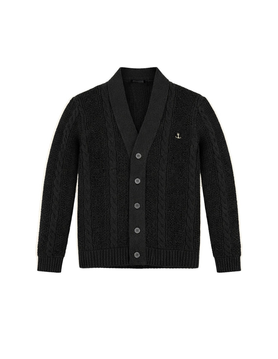 Suéter John Leopard cuello cruzado para hombre