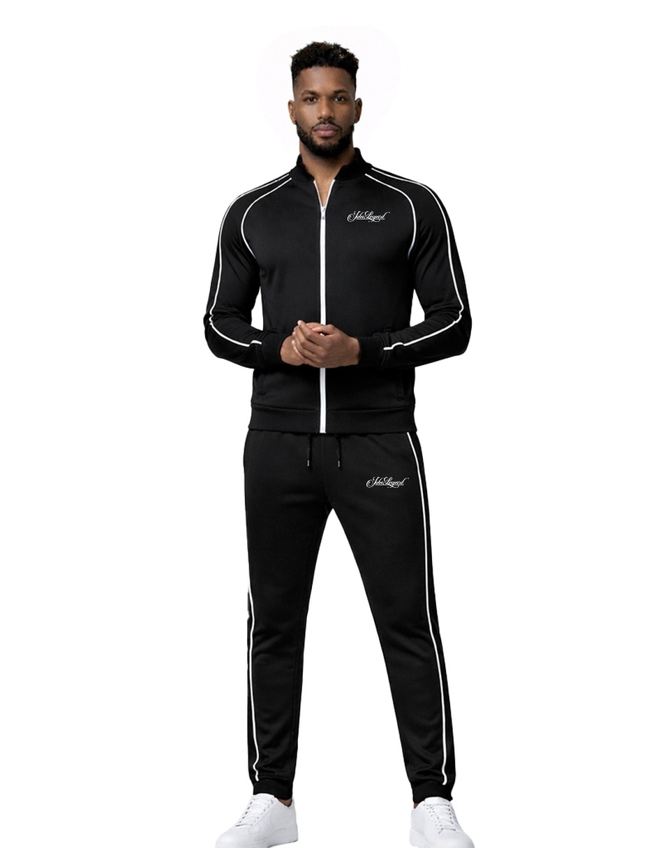 Conjunto deportivo ajustado John Leopard con agujeta para hombre