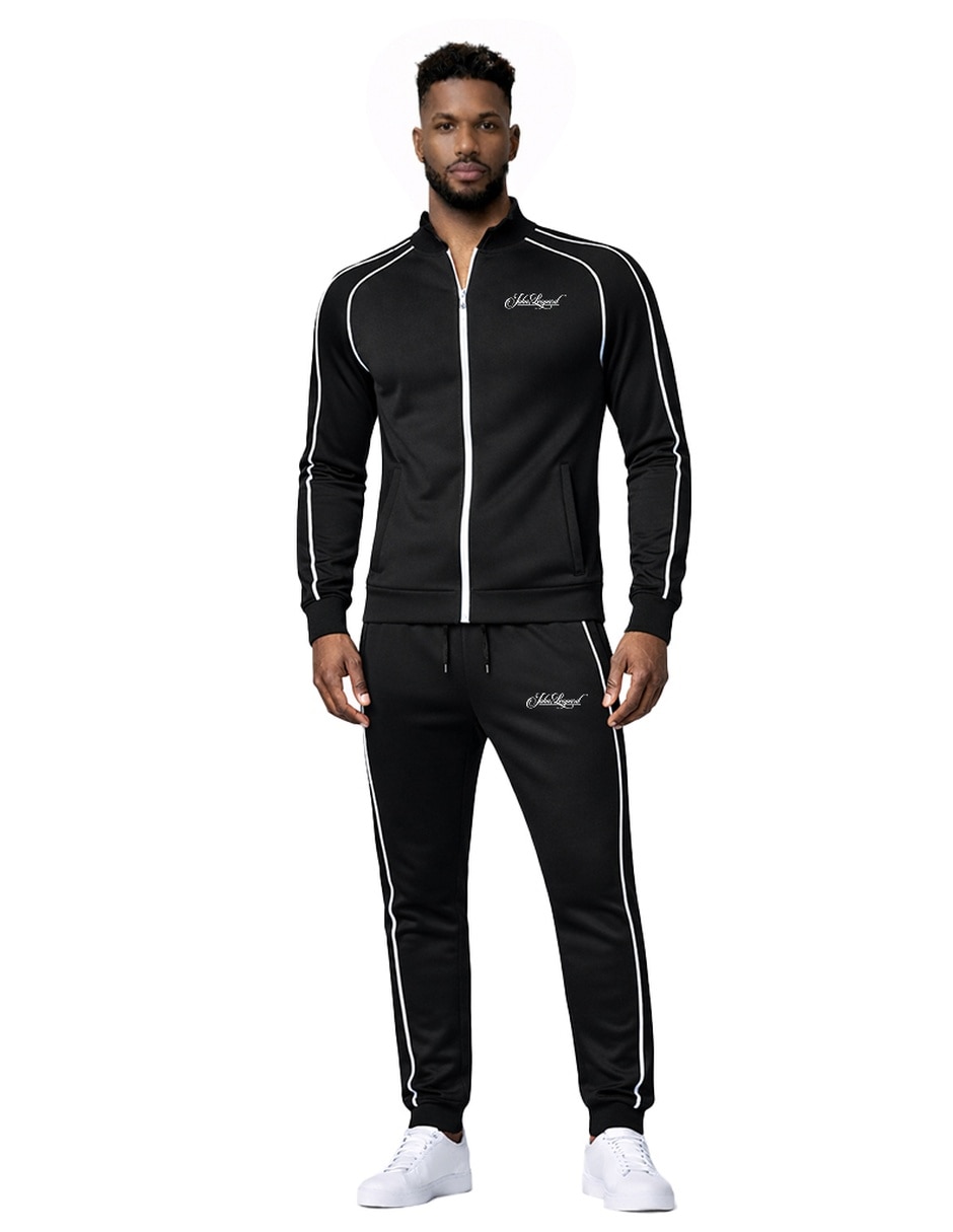 Conjunto deportivo ajustado John Leopard con agujeta para hombre