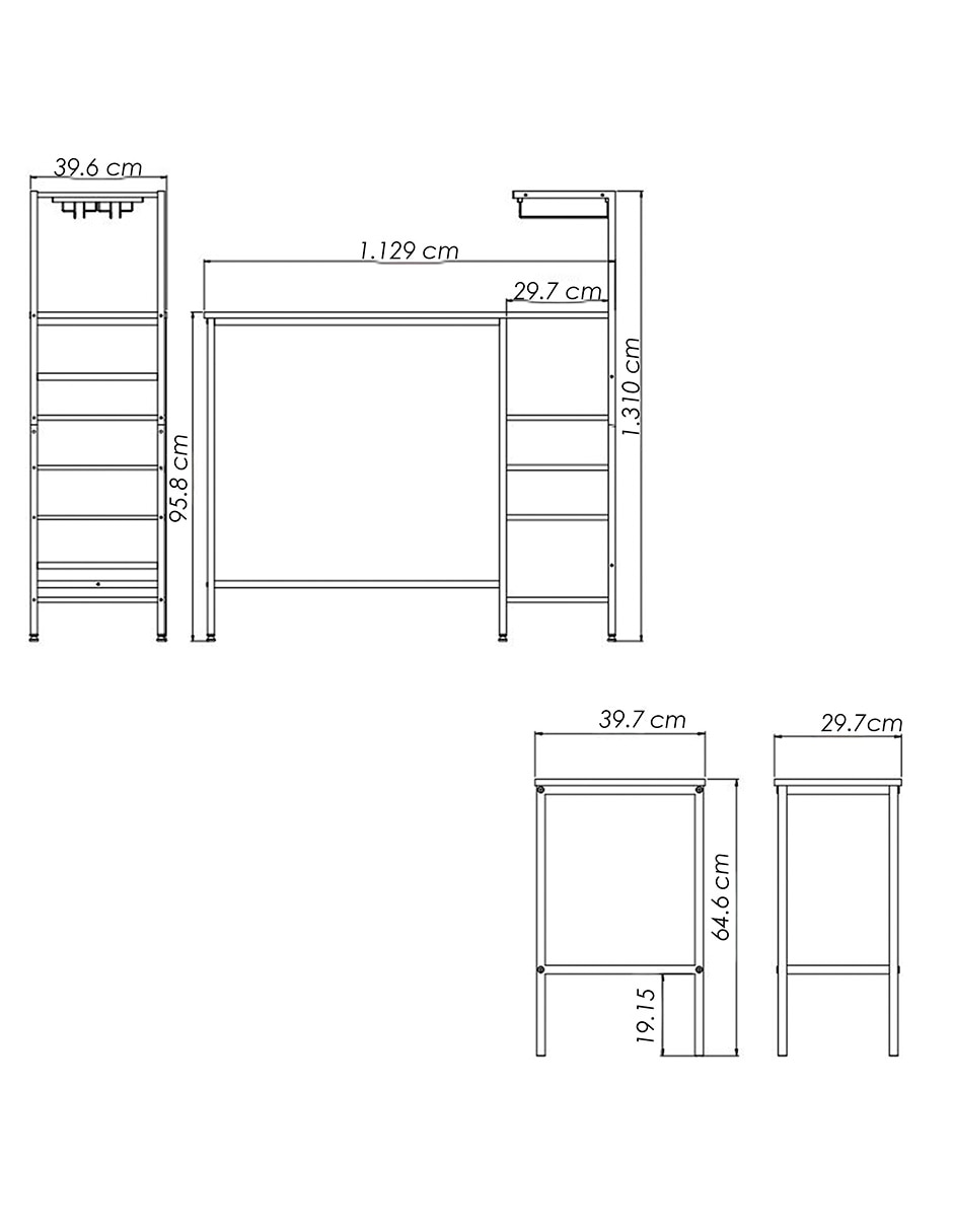 Barra bar armable Gdx de MDF 8