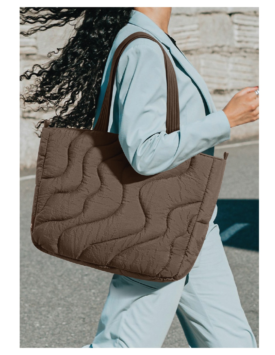 Bolsa carry all puffy terra para mujer 2