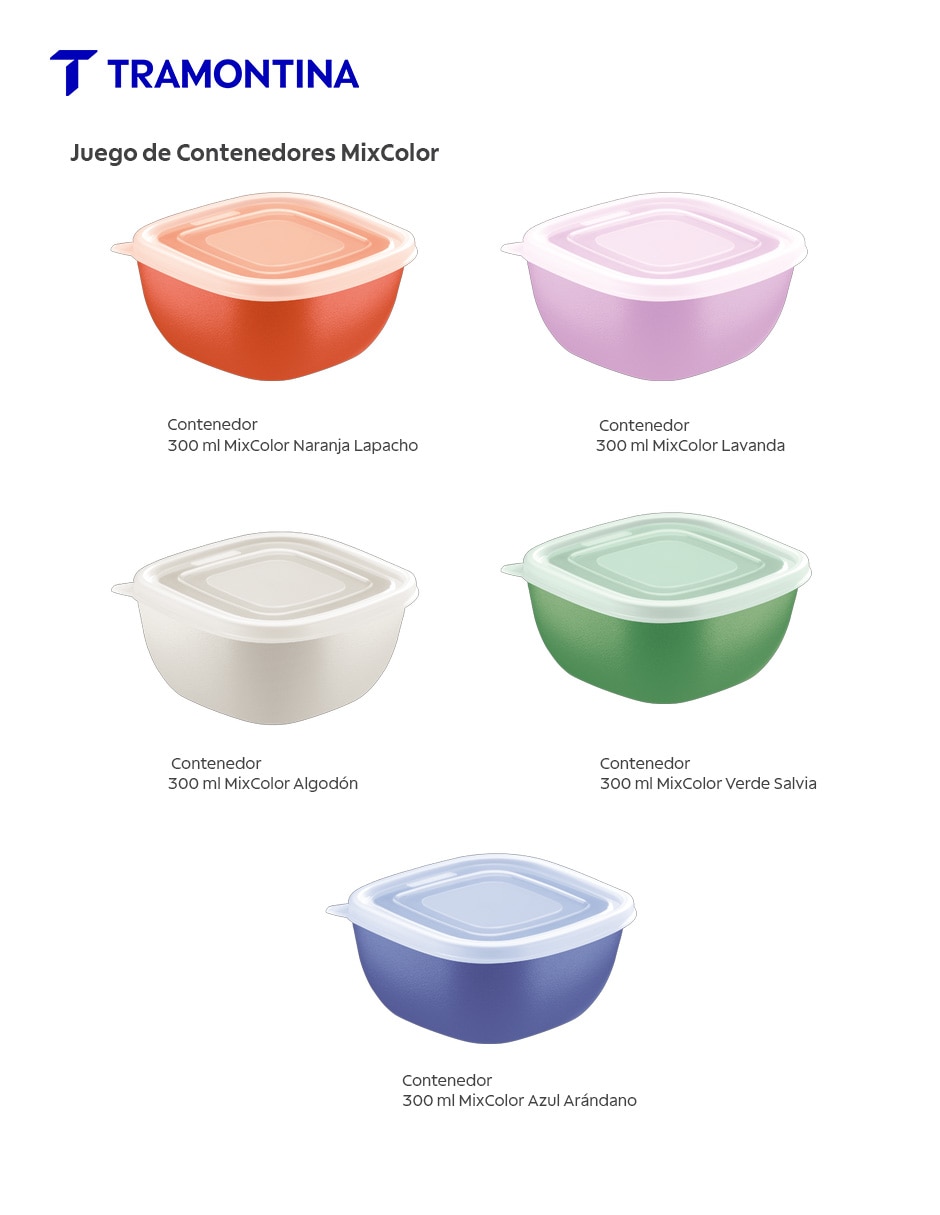 Conetendor con tapa Apanage Mixcolor 10 piezas