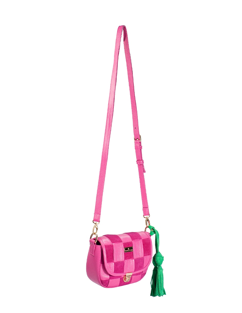 Bolsa crossbody Angelozano Paulina entretijida de piel bovino para mujer