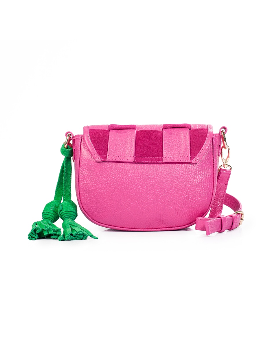 Bolsa crossbody Angelozano Paulina entretijida de piel bovino para mujer