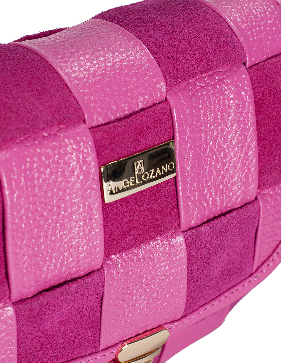 Bolsa crossbody Angelozano Paulina entretijida de piel bovino para mujer
