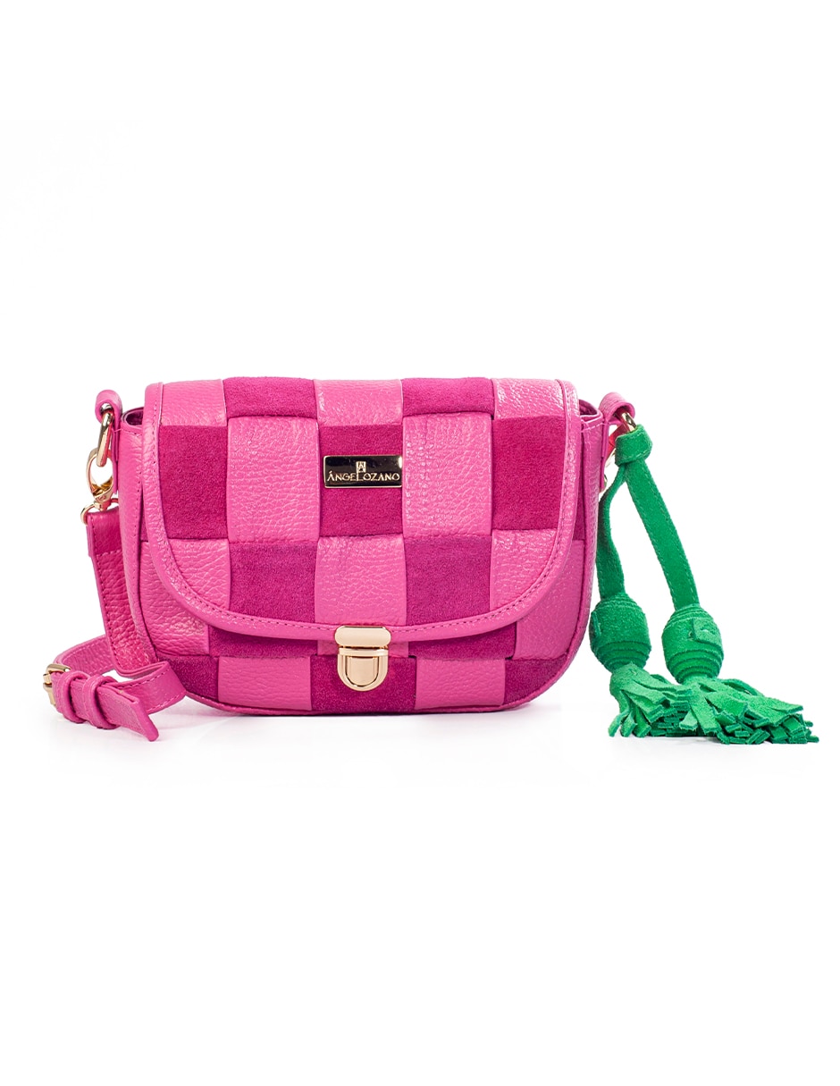 Bolsa crossbody Angelozano Paulina entretijida de piel bovino para mujer