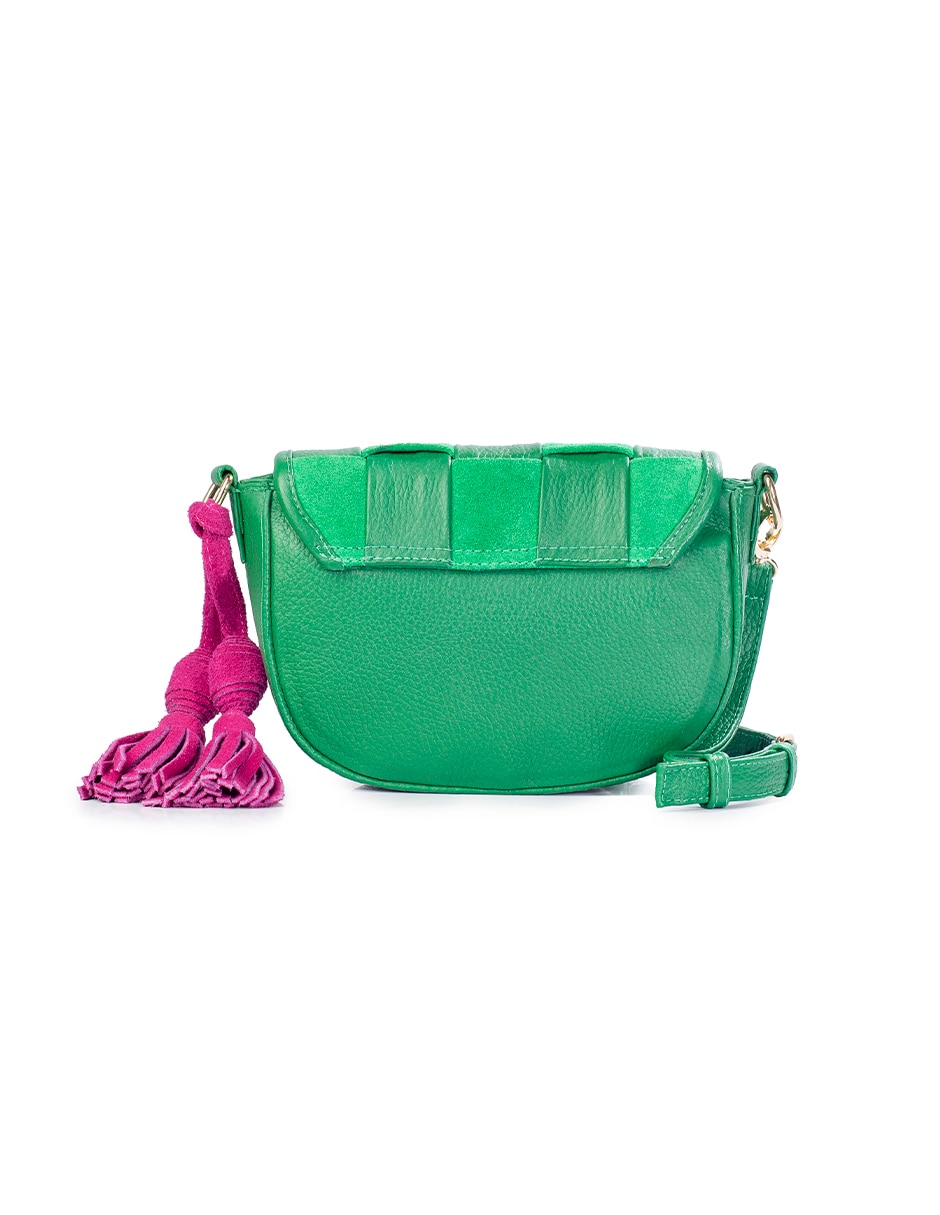 Bolsa crossbody Paulina entretijida de piel bovino para mujer 4