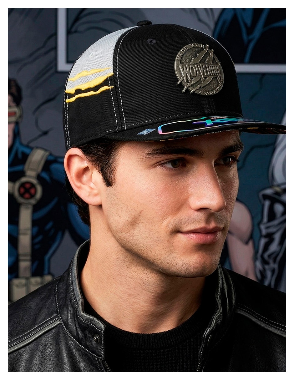 Gorra visera plana snapback para casual wolverine para hombre 4