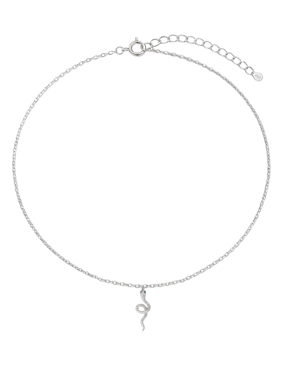 De serpiente aretize brillo de plata p 925