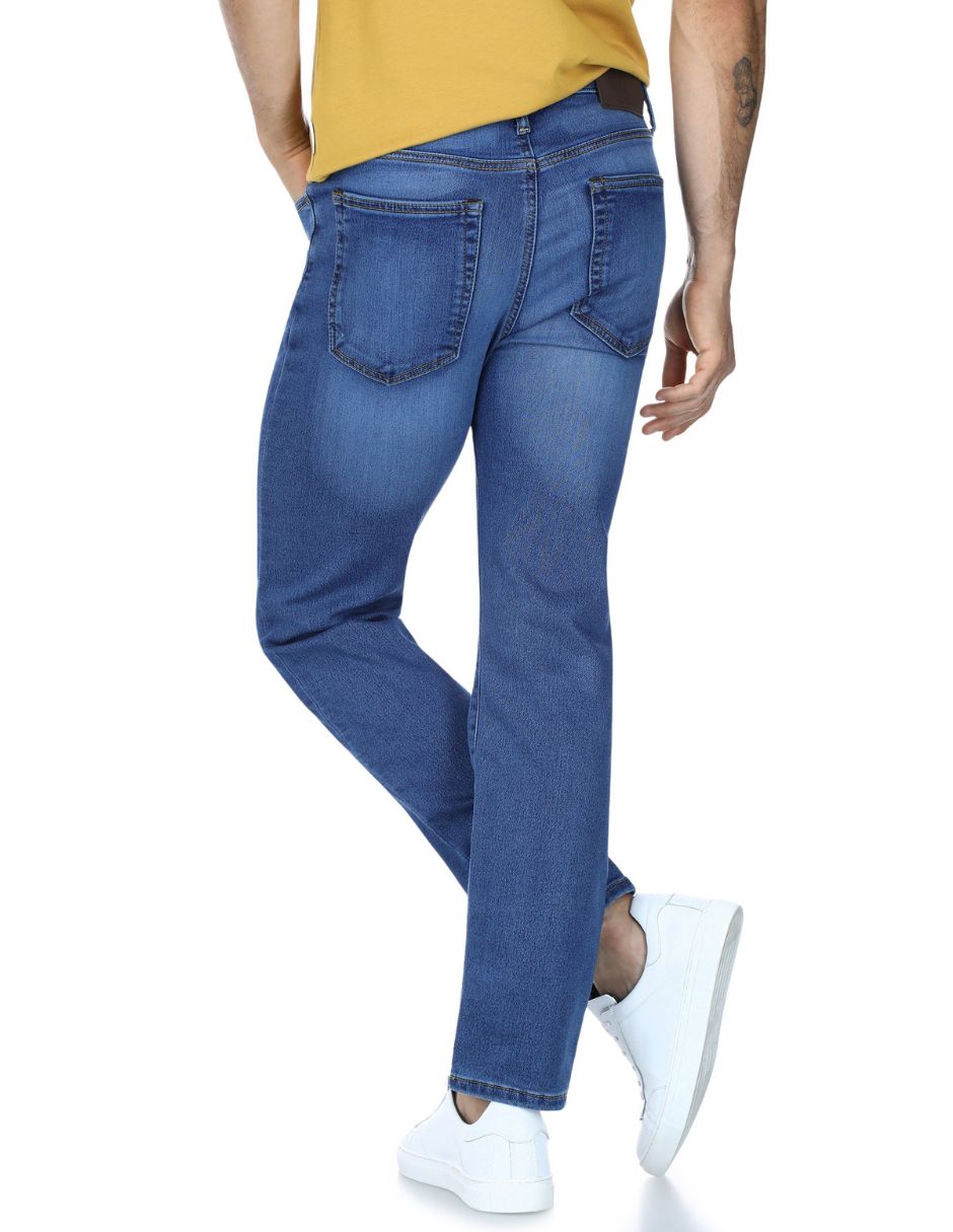 Jeans straight Savage Monkey lavado stone wash para hombre