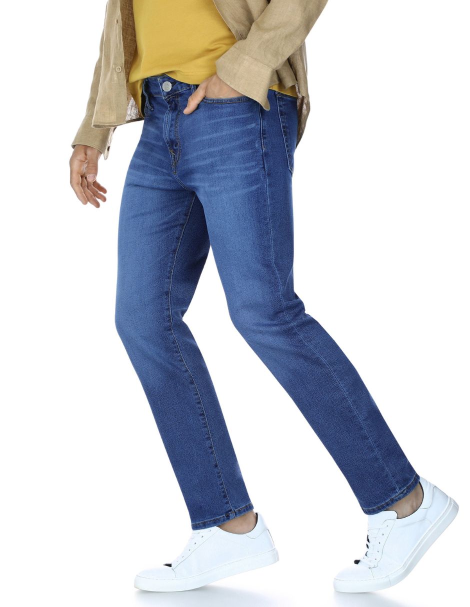 Jeans straight Savage Monkey lavado stone wash para hombre