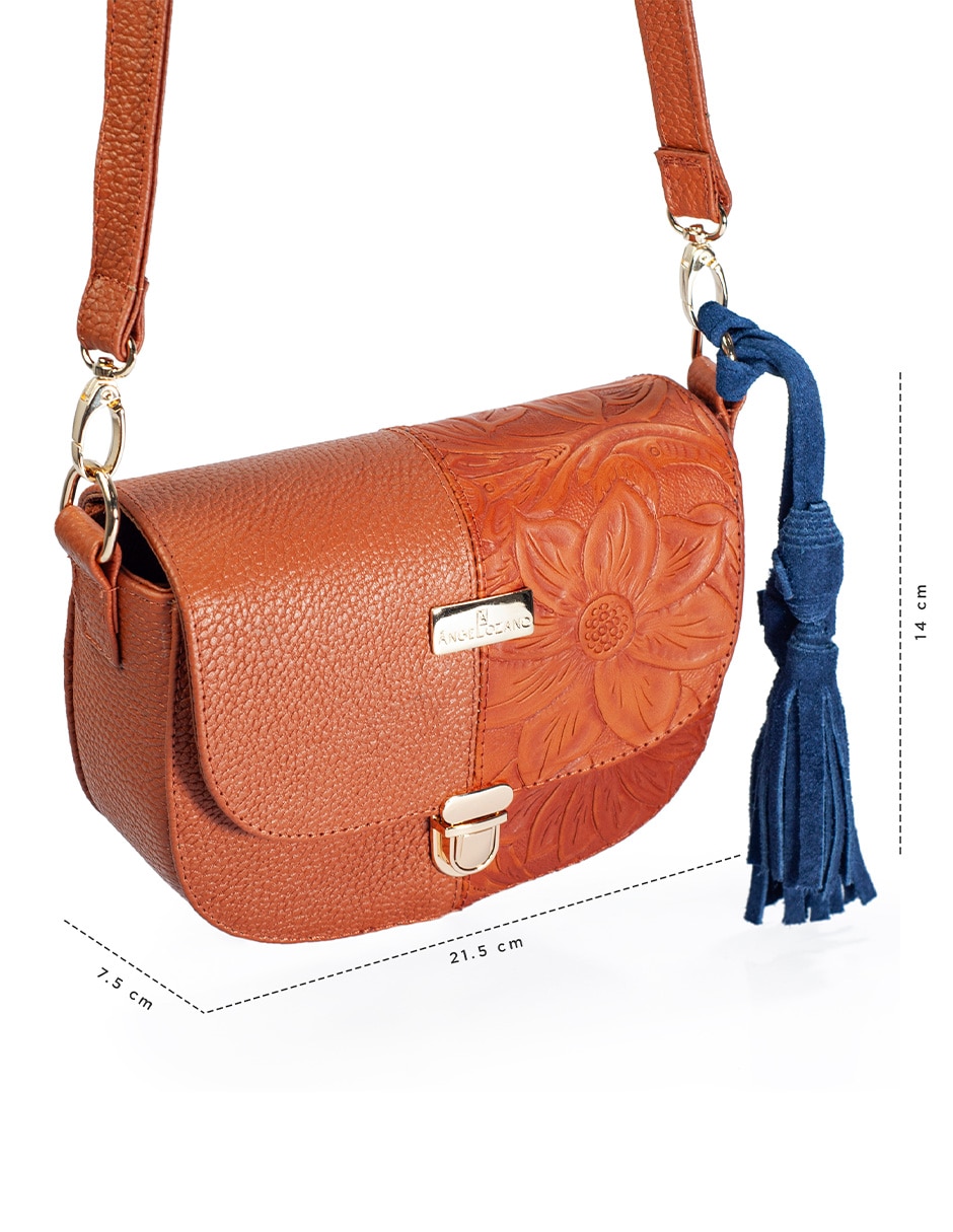 Bolsa crossbody Angeloza Paulina de piel para mujer