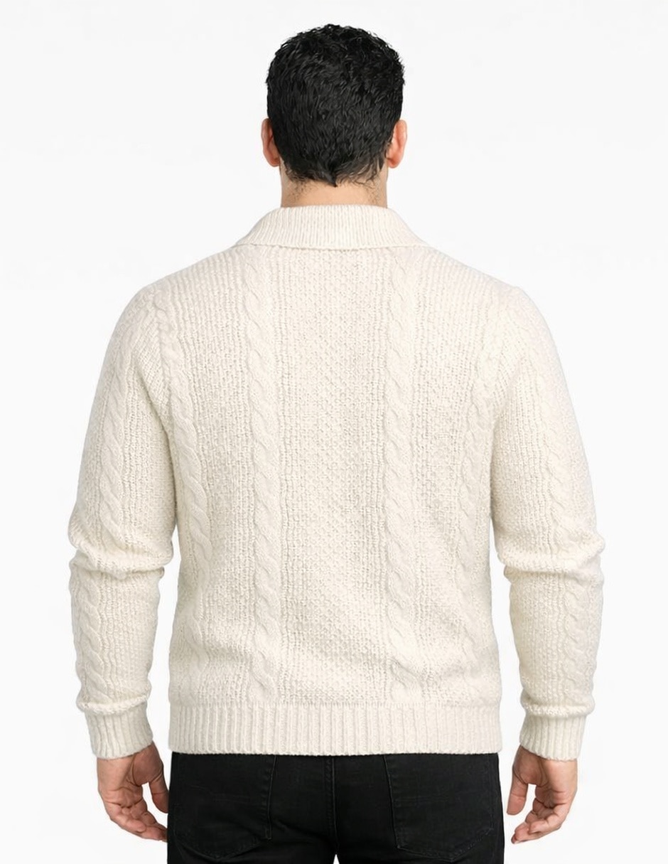 Suéter cuello cruzado para hombre 2