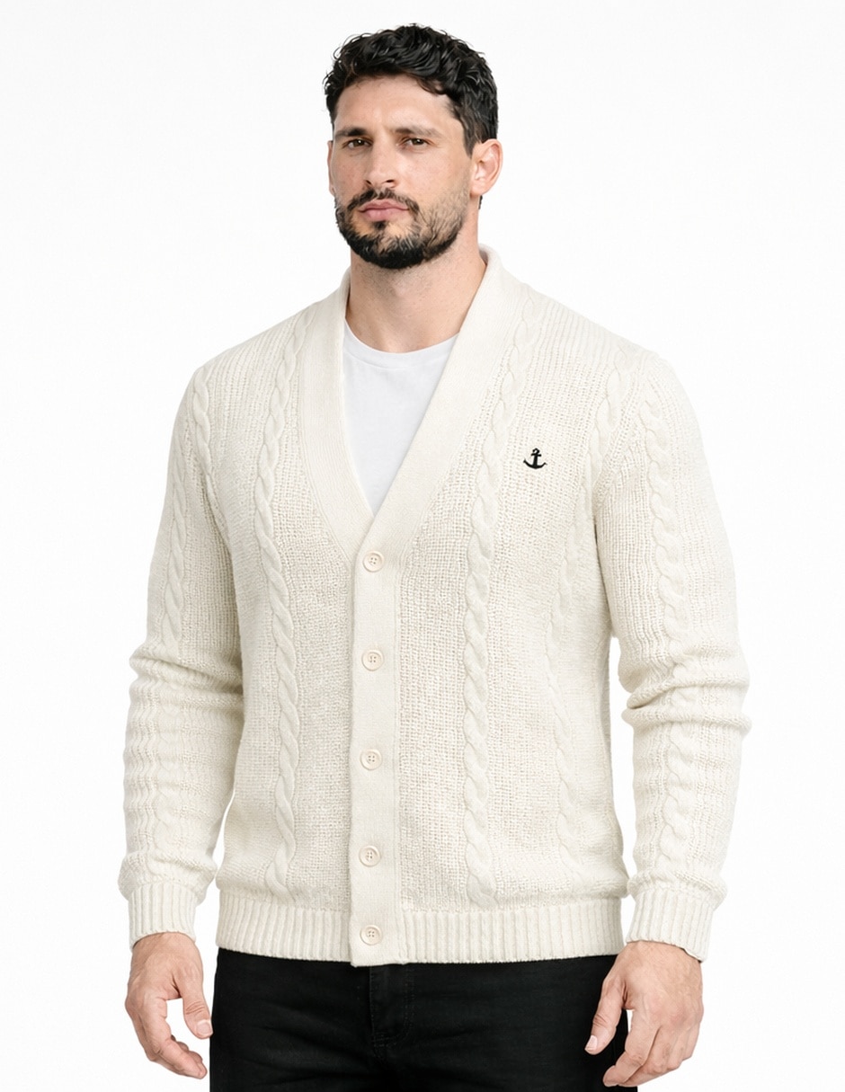 Suéter cuello cruzado para hombre