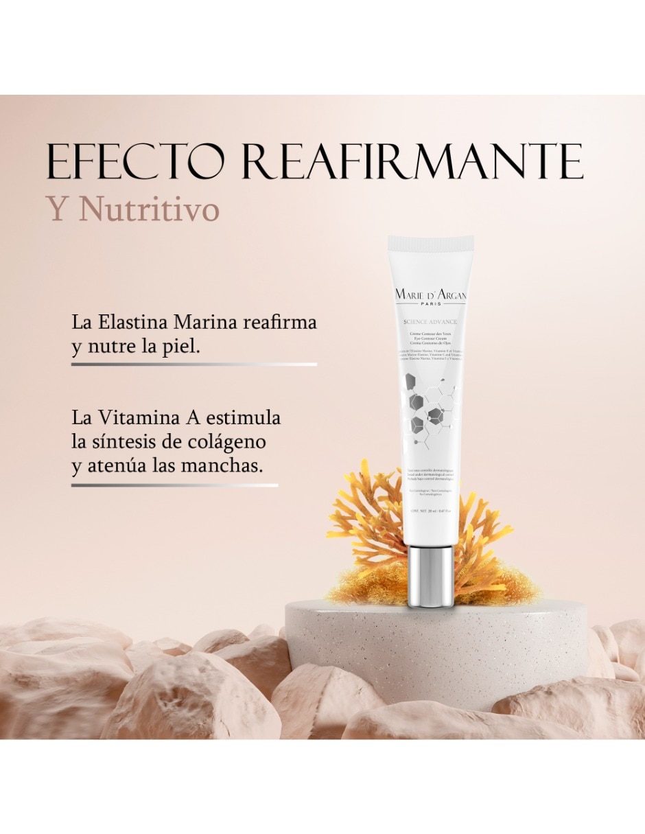 Crema para contorno de ojos recomendada para prevenir signos de la edad día y noche Marie D' Argan todo tipo de piel