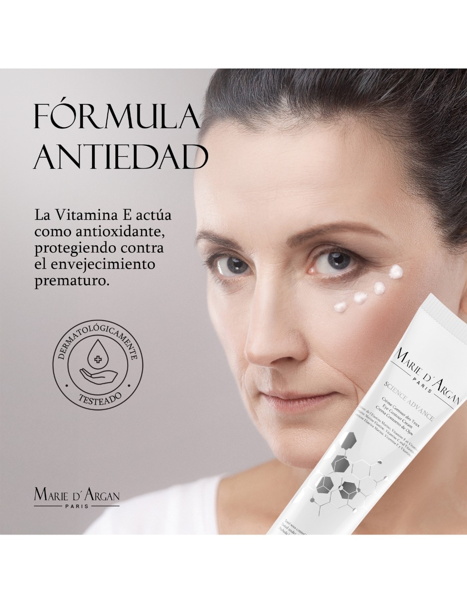 Crema para contorno de ojos recomendada para prevenir signos de la edad día y noche Marie D' Argan todo tipo de piel