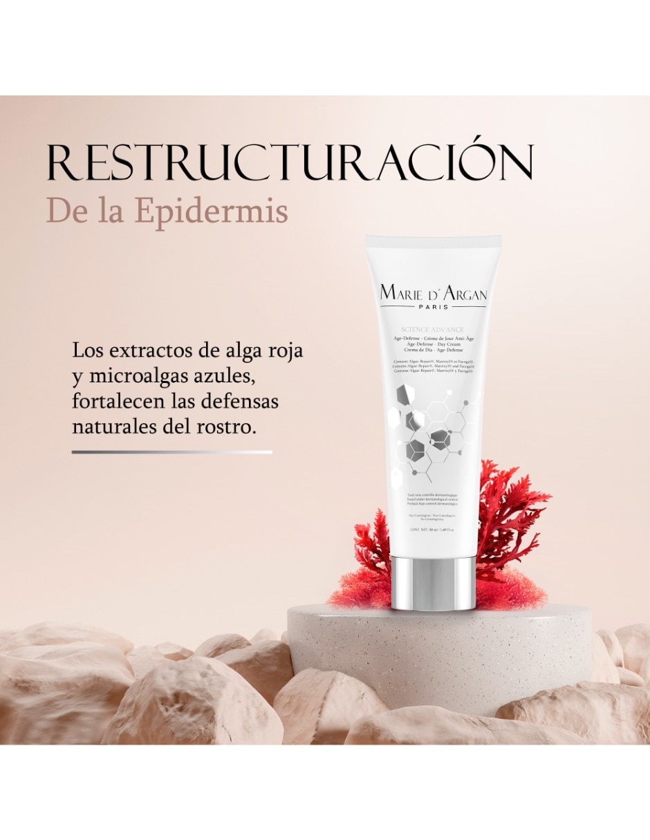 Crema facial recomendada para prevenir signos de la edad de día Marie D' Argan para todo tipo piel