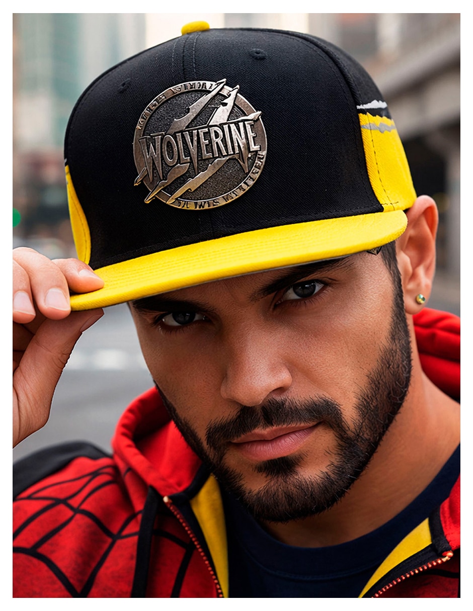 Gorra visera plana snapback para casual marvel wolverine para hombre