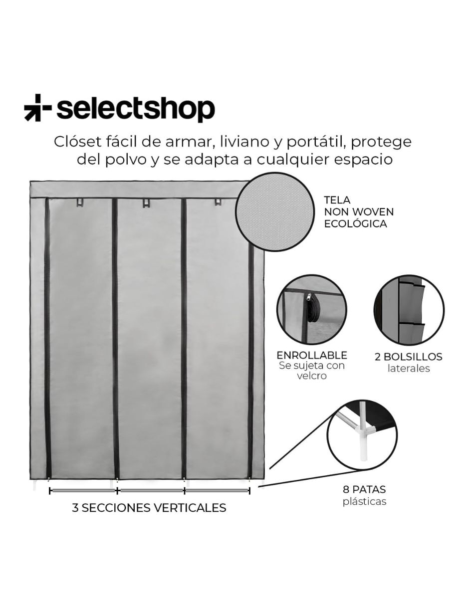 Armario portátil ?selectshop armario para ropa hg150c17 de metal