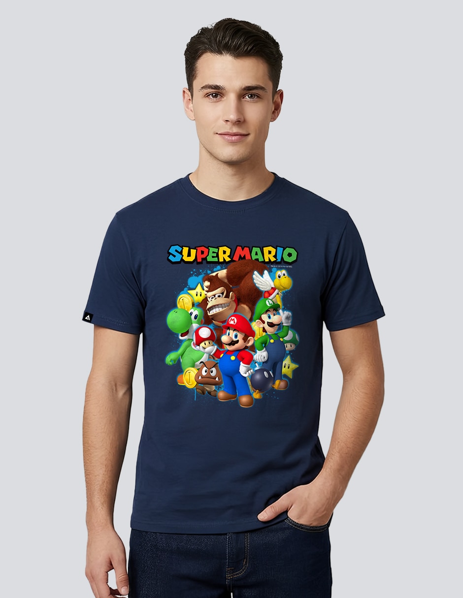 Set playera/Playera Super Mario cuello Redondo para hombre