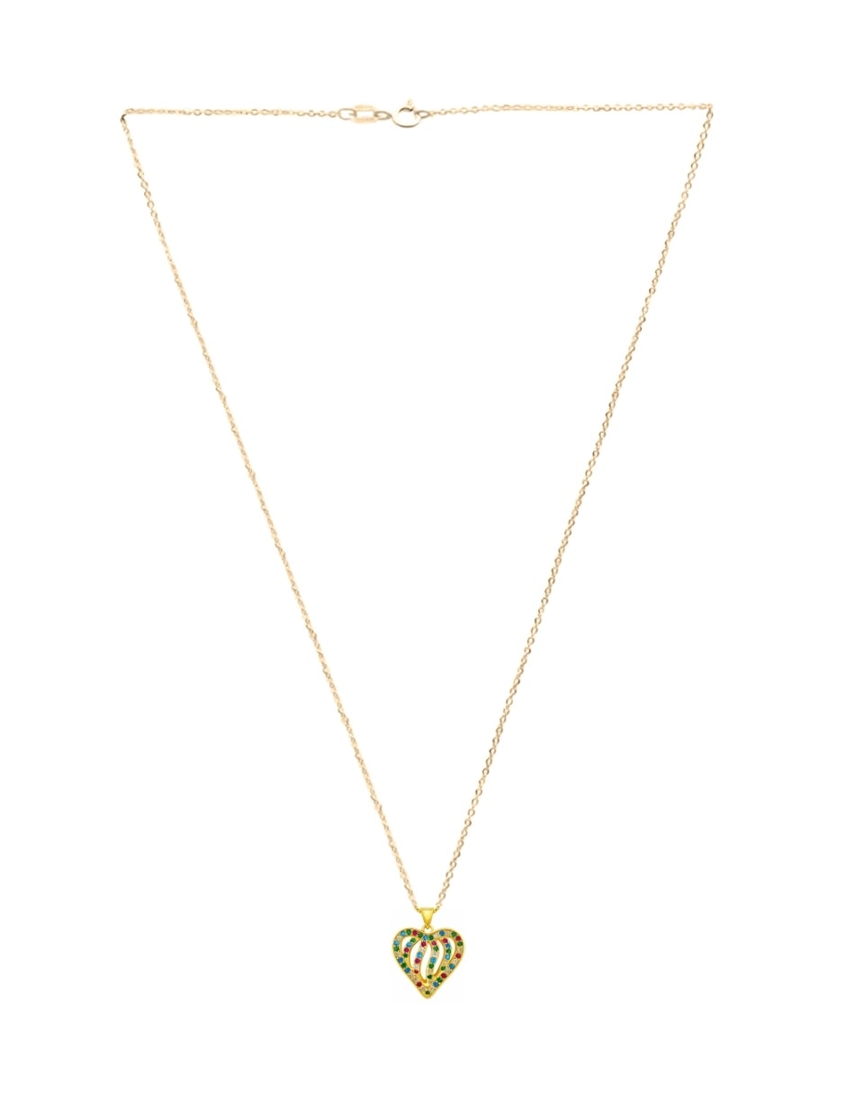 Collar de corazón Zvezda Aurore de chapa de oro