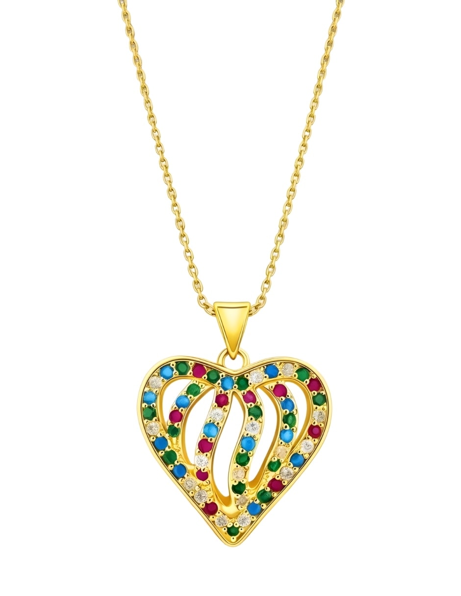 Collar de corazón Zvezda Aurore de chapa de oro