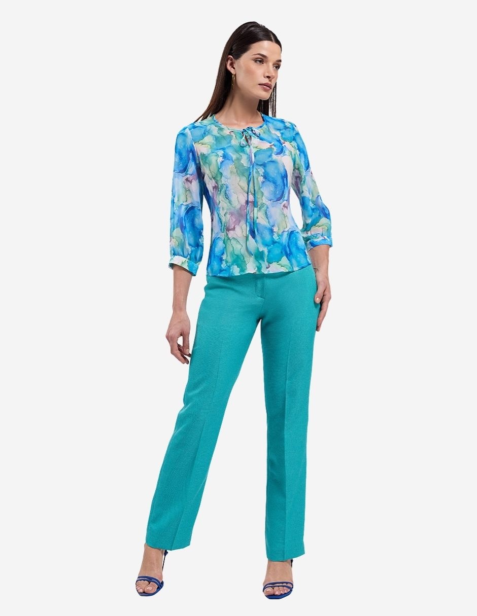 Conjunto 3 piezas pantalón business casual Karla D' Liz para mujer