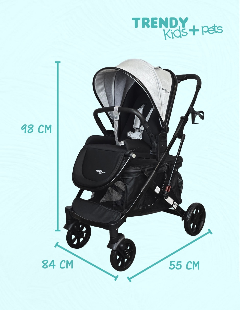 Carriola doble Orbis Trendy Kids plegable