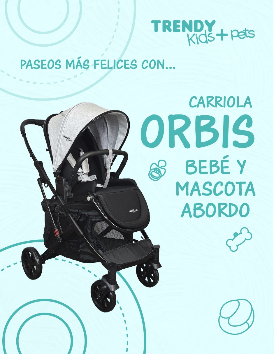 Carriola doble Orbis Trendy Kids plegable