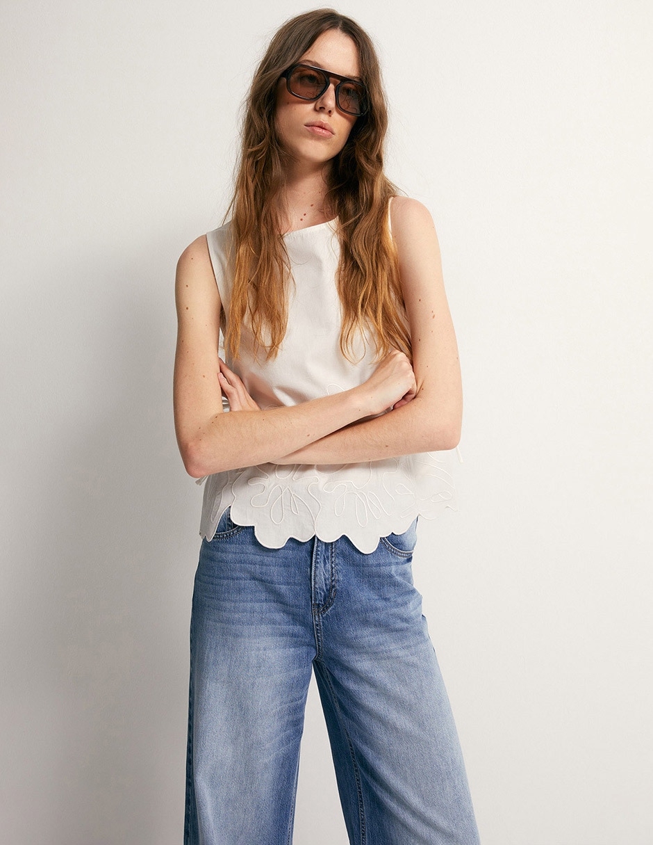 Playera cuello redondo para mujer 1