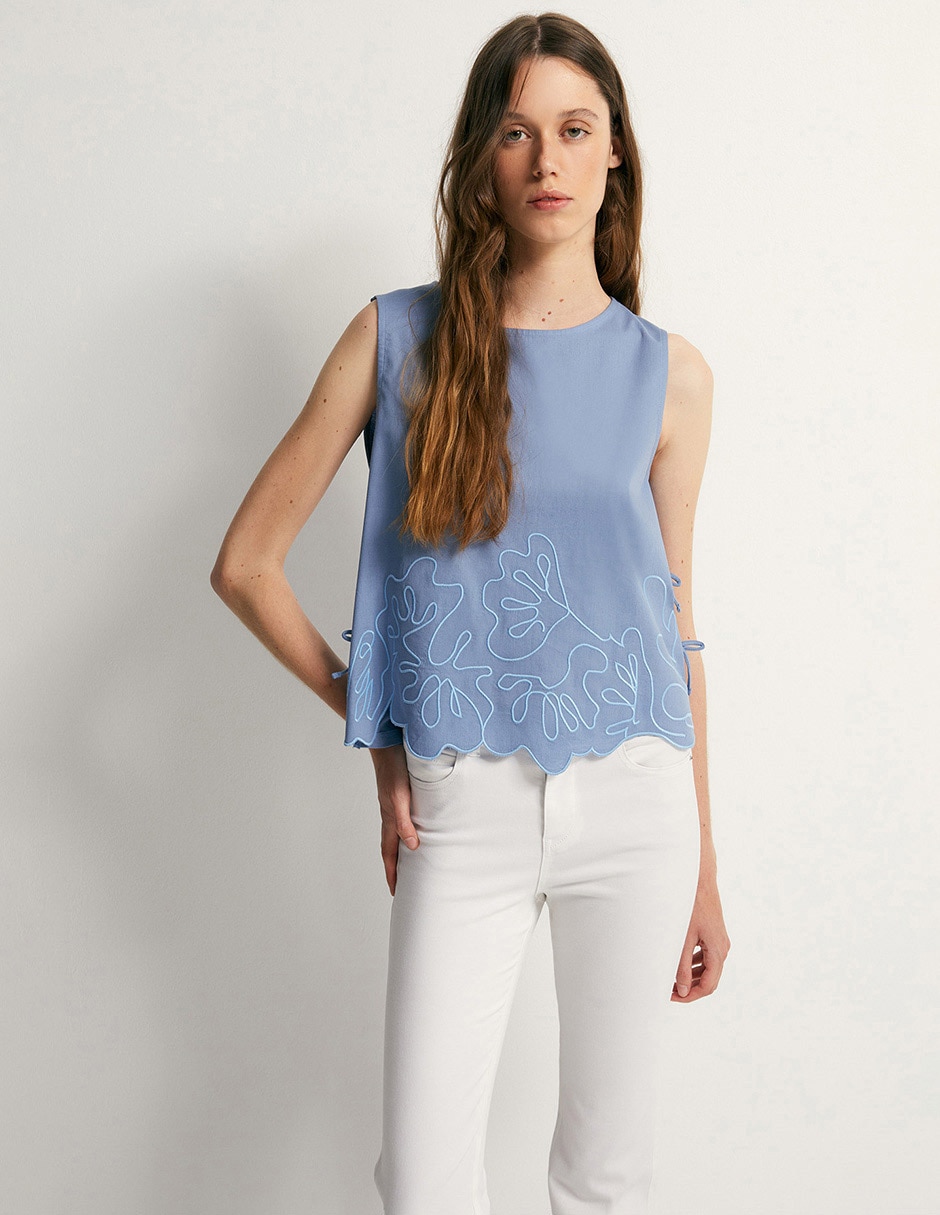 Playera cuello redondo para mujer
