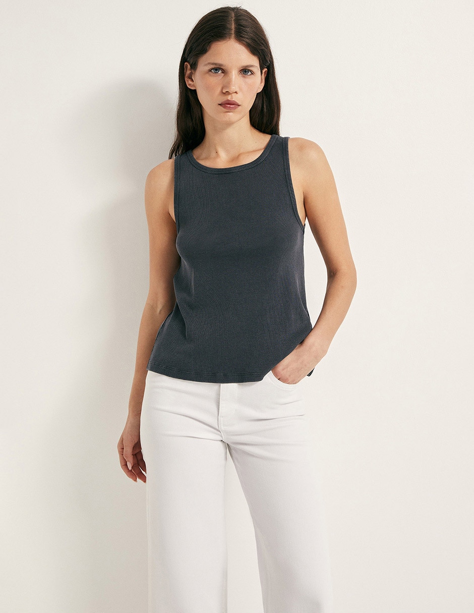 Playera cuello redondo para mujer 1