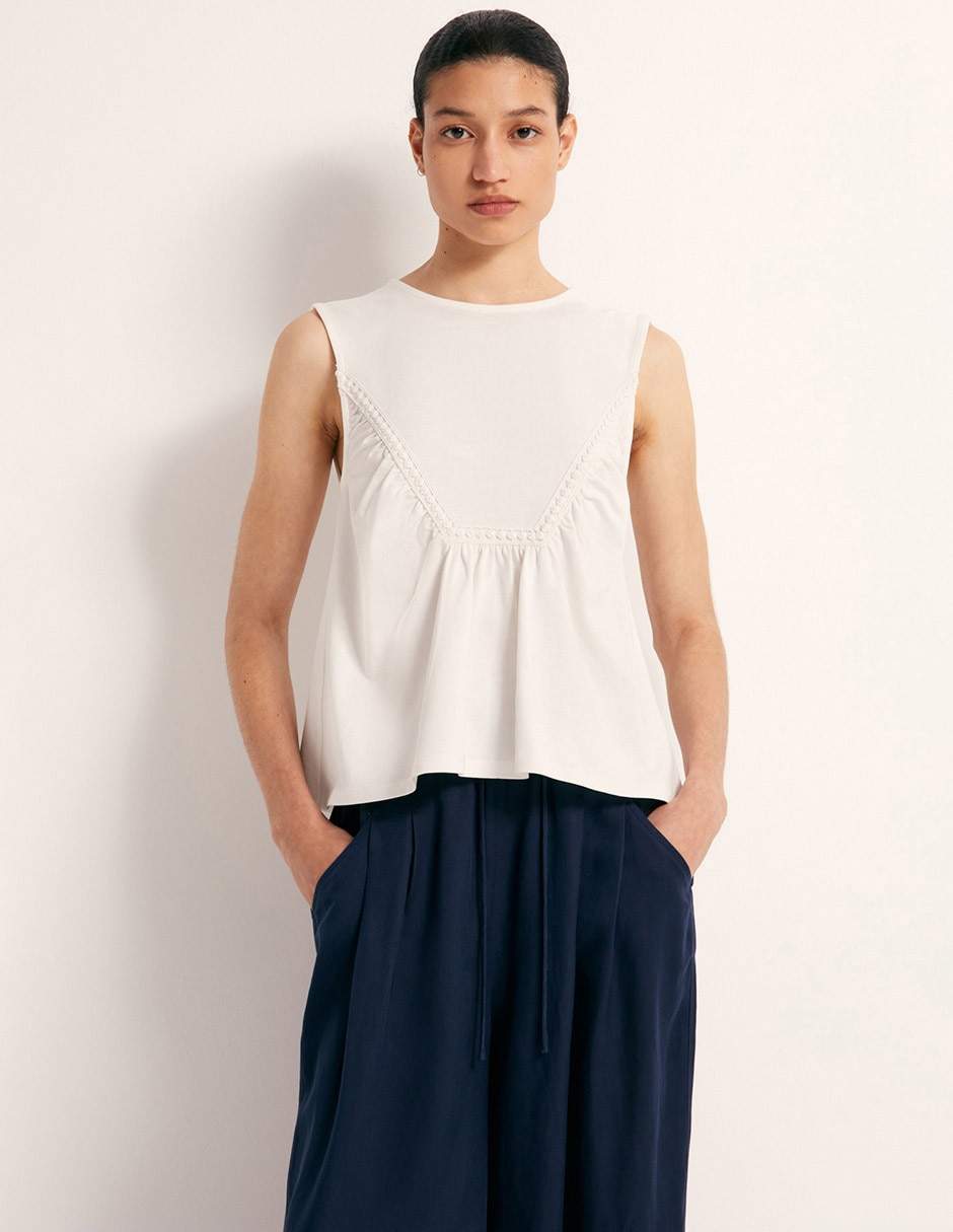 Playera cuello redondo para mujer