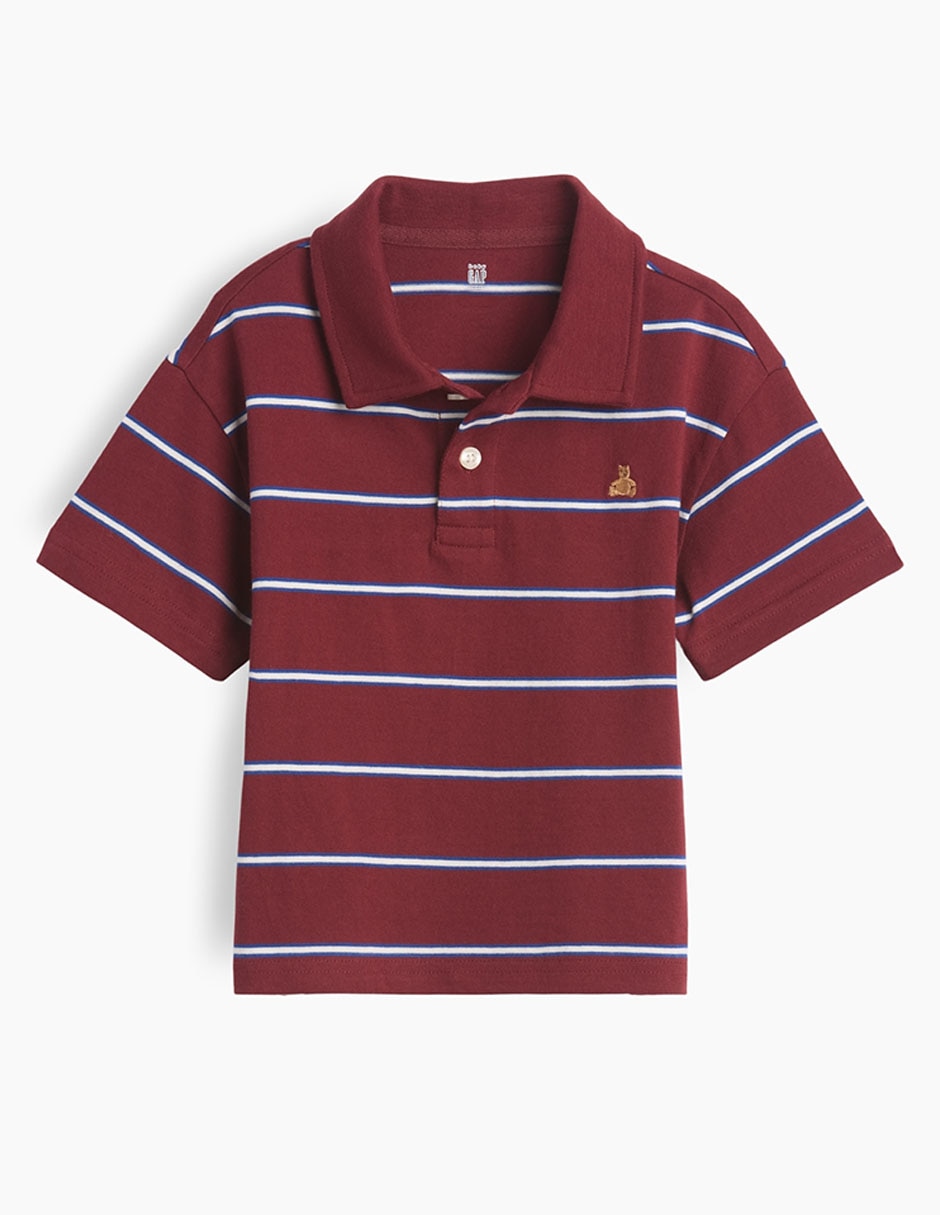 Playera tipo polo de algodón para niño Playera tipo polo de algodón para niño