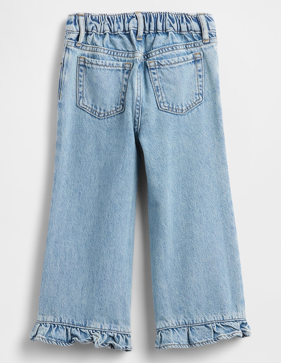 Jeans straight lavado claro para niña 3