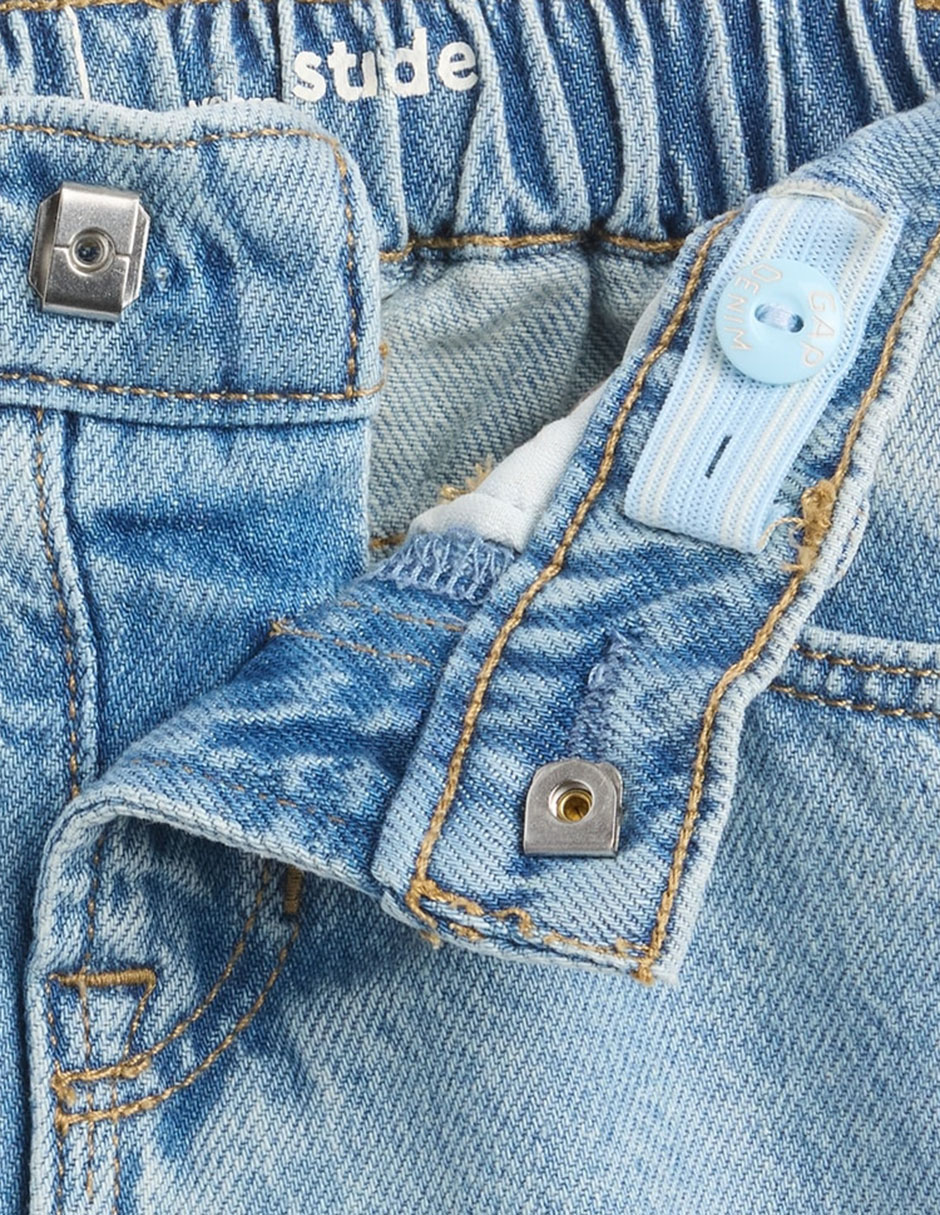 Jeans straight lavado claro para niña 4